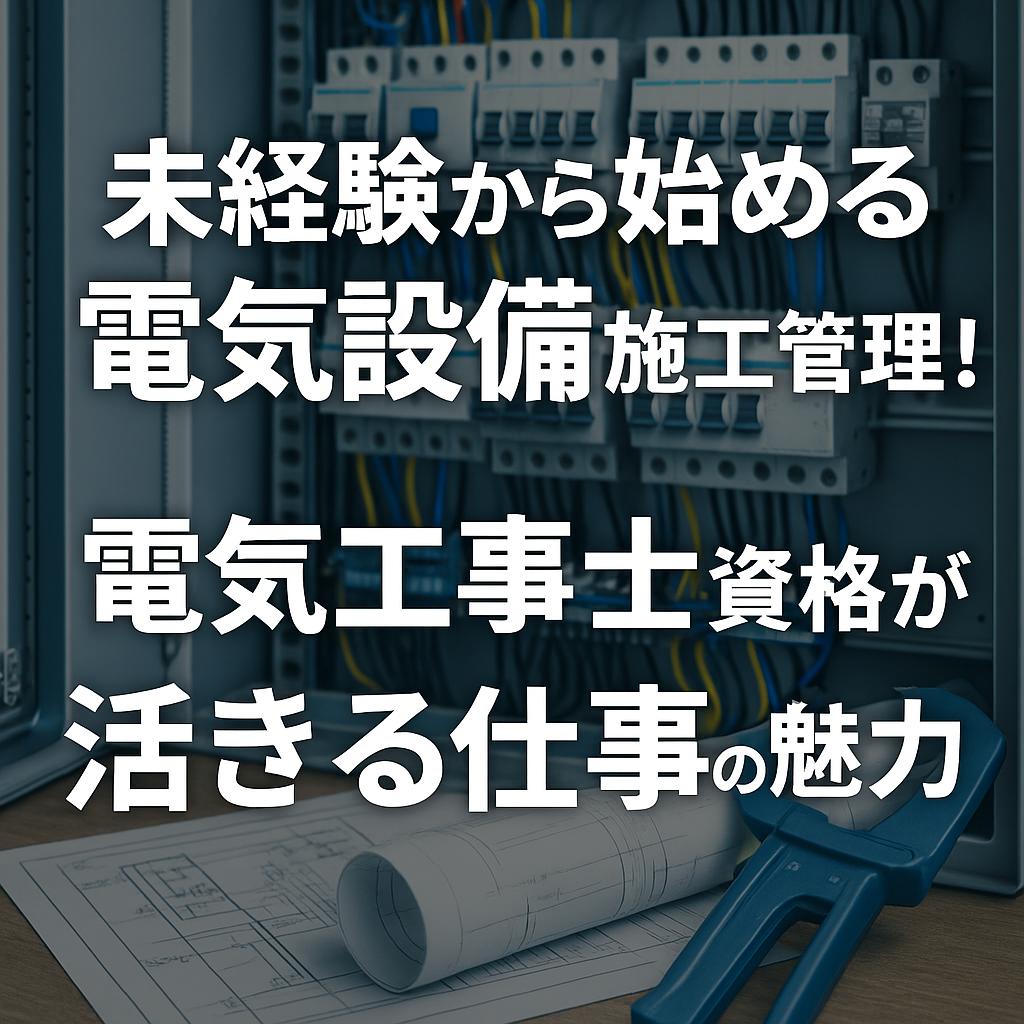 未経験から始める電気設備施工管理！電気工事士資格が活きる仕事の魅力