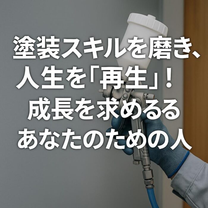 塗装スキルを磨き、人生を「再生」！成長を求めるあなたのための求人