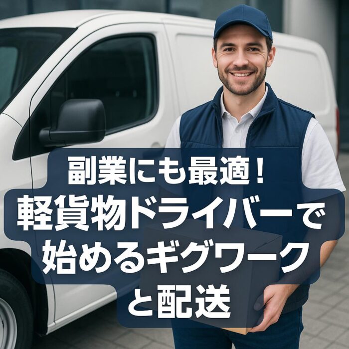 副業にも最適！軽貨物ドライバーで始めるギグワークと配送