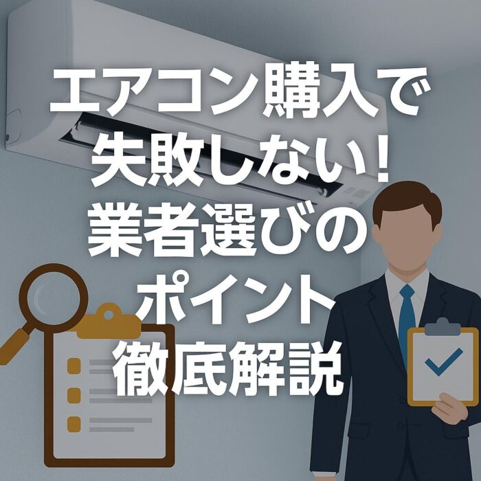 エアコン購入で失敗しない！業者選びのポイント徹底解説
