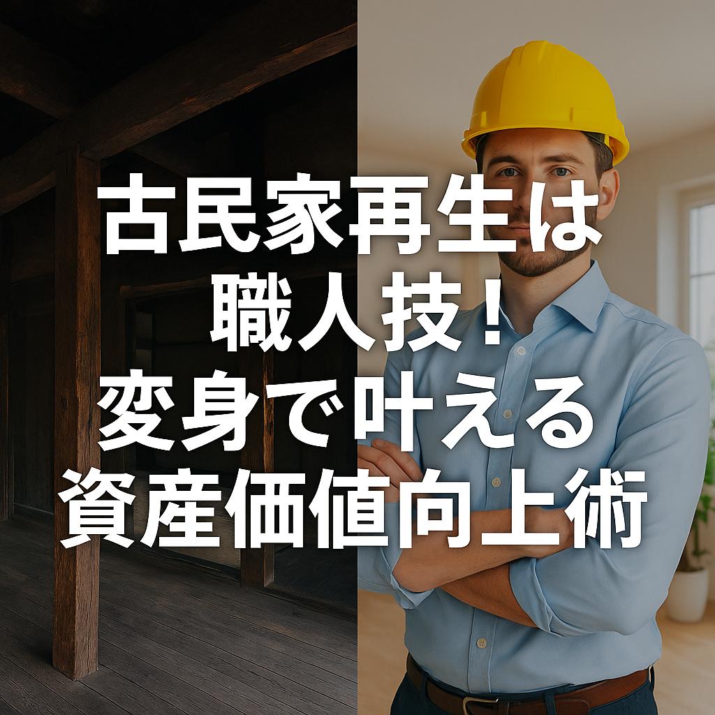 古民家再生は職人技!変身で叶える資産価値向上術