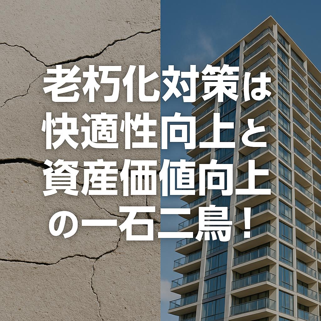 老朽化対策は快適性向上と資産価値向上の一石二鳥！
