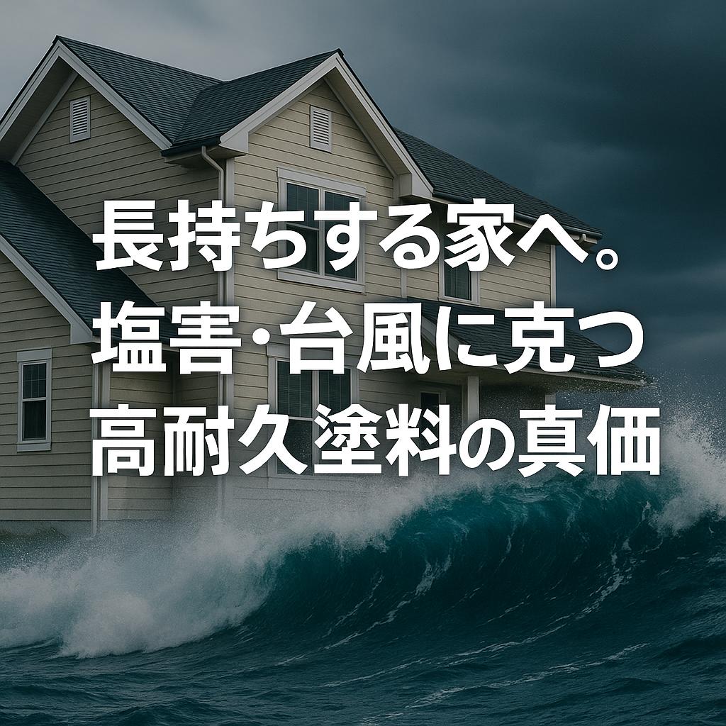 長持ちする家へ。塩害・台風に克つ高耐久塗料の真価