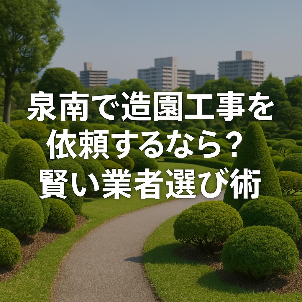 泉南で造園工事を依頼するなら?賢い業者選び術