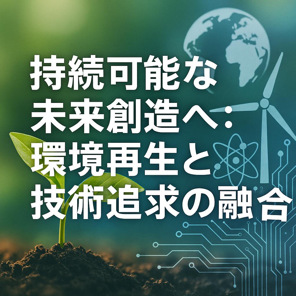 持続可能な未来創造へ：環境再生と技術追求の融合