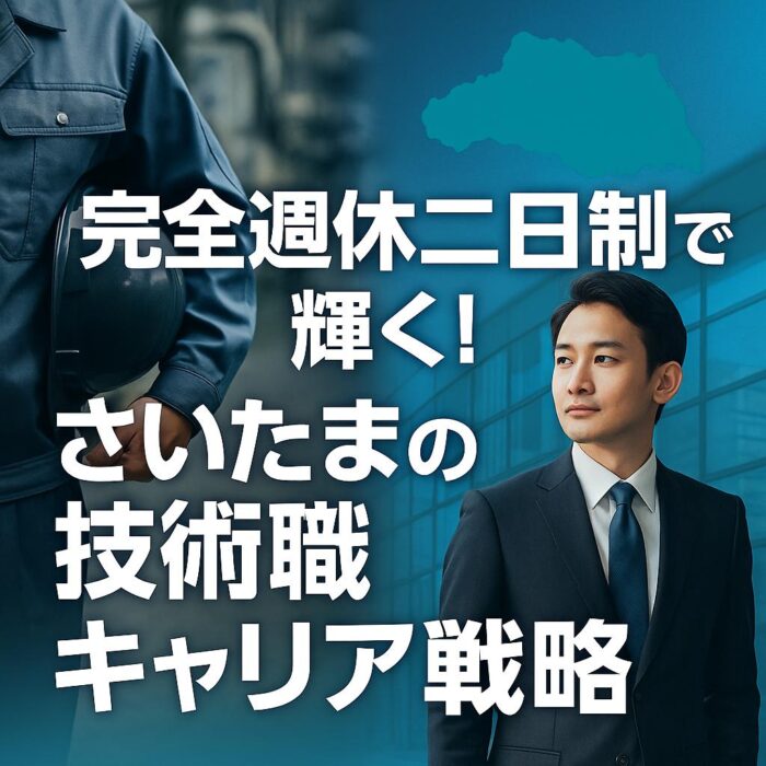 完全週休二日制で輝く！さいたまの技術職キャリア戦略