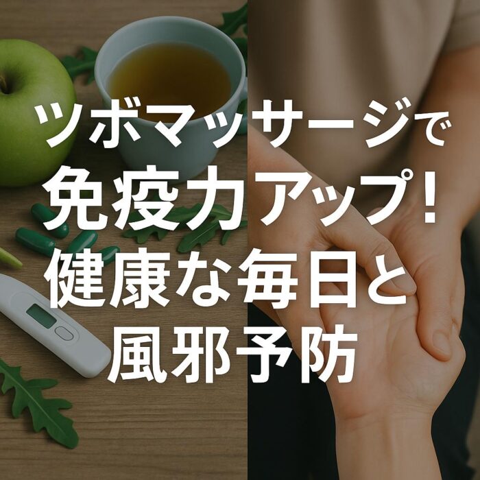 ツボマッサージで免疫力アップ！健康な毎日と風邪予防