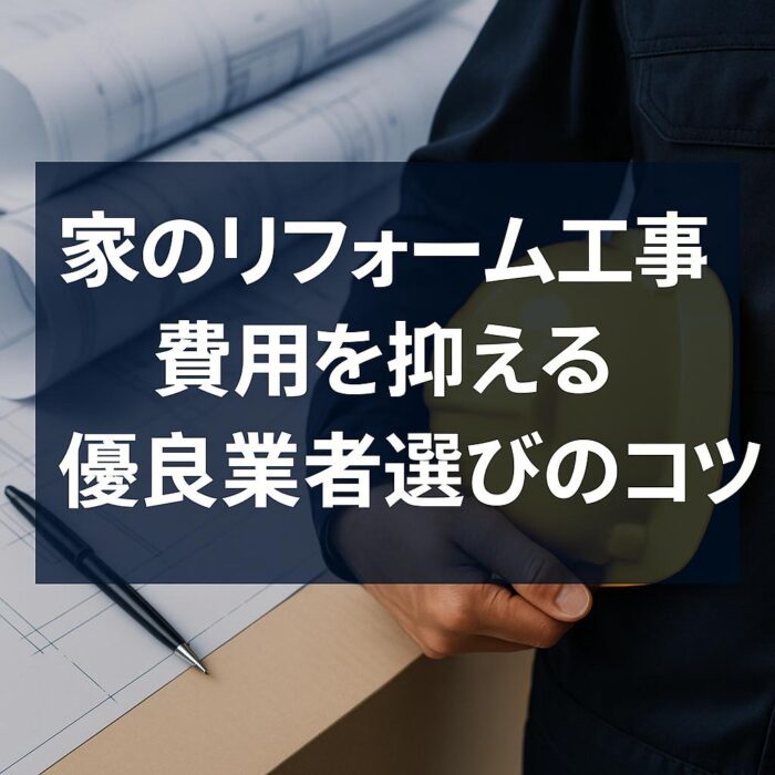 家のリフォーム工事、費用を抑える優良業者選びのコツ