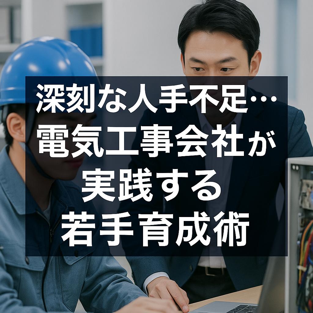 深刻な人手不足…電気工事会社が実践する若手育成術