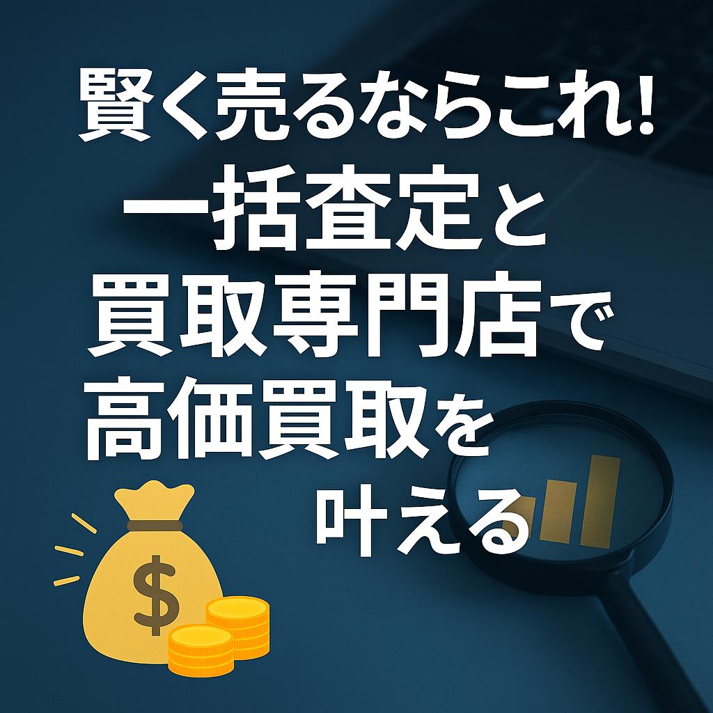 賢く売るならこれ！一括査定と買取専門店で高価買取を叶える