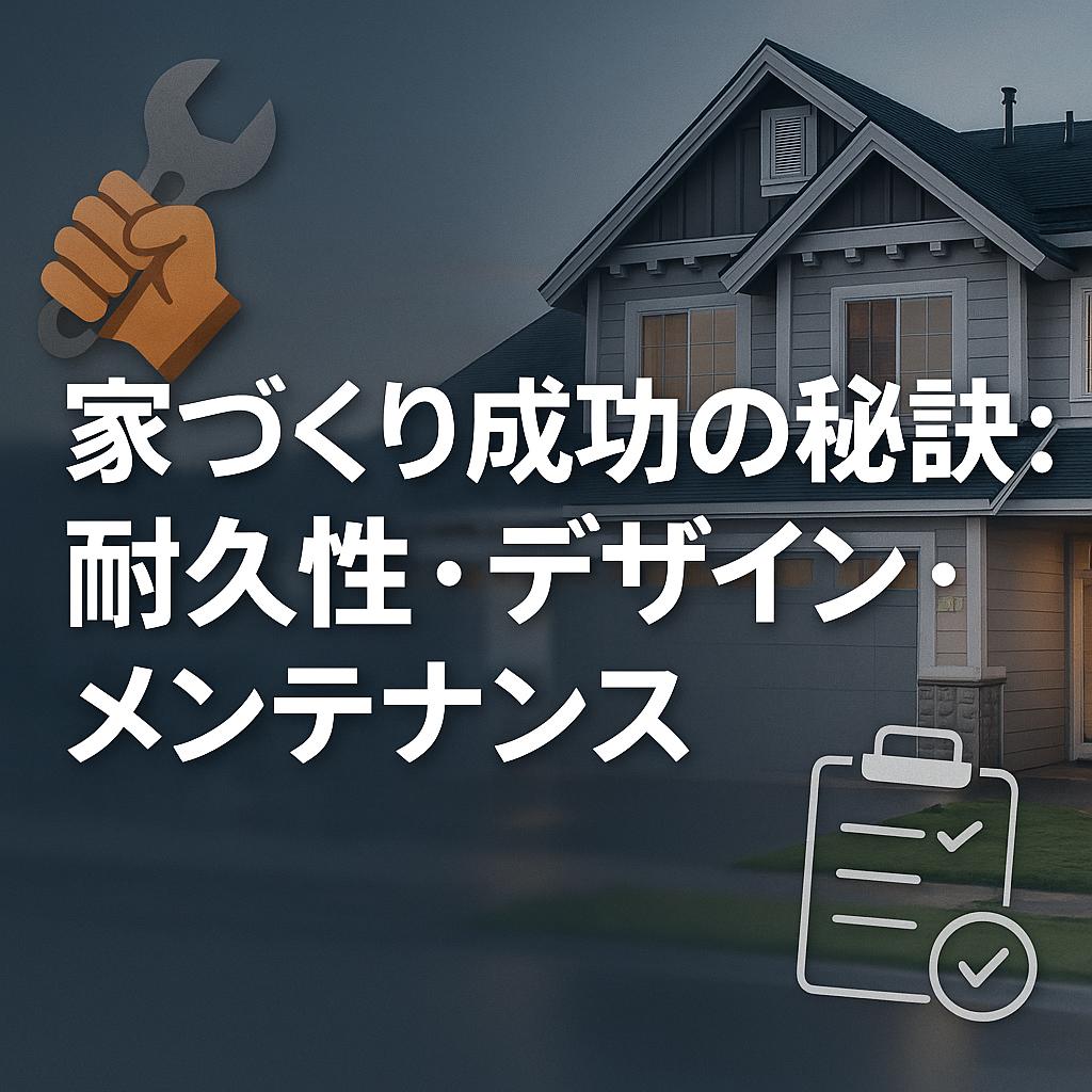 家づくり成功の秘訣：耐久性・デザイン・メンテナンス