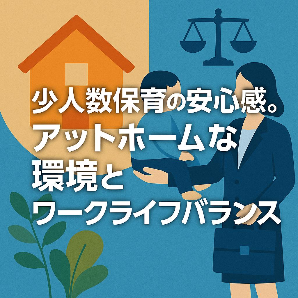 少人数保育の安心感。アットホームな環境とワークライフバランス