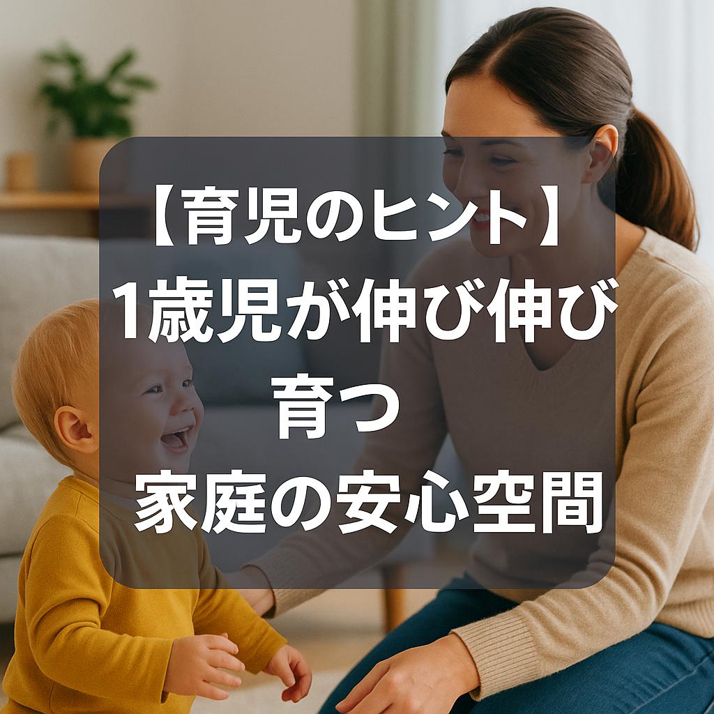 【育児のヒント】1歳児が伸び伸び育つ家庭の安心空間