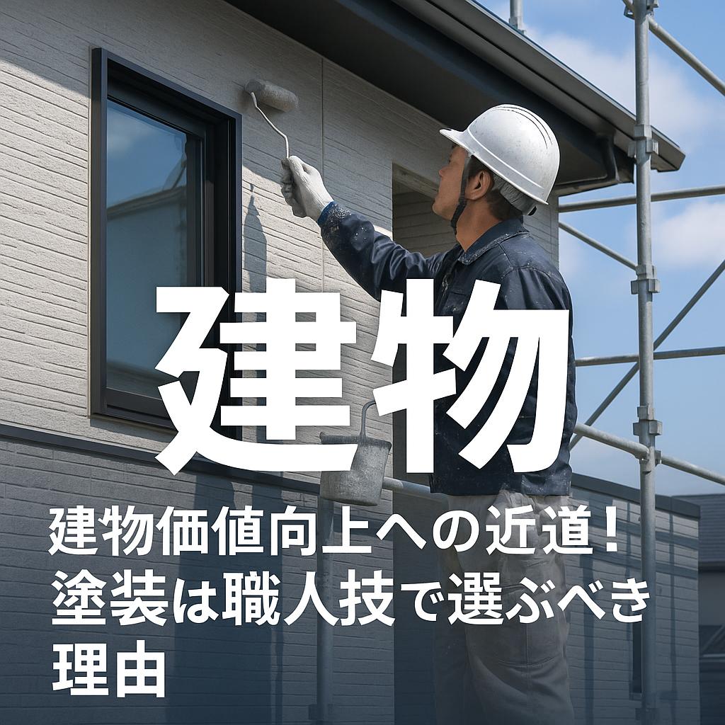建物価値向上への近道！塗装は職人技で選ぶべき理由