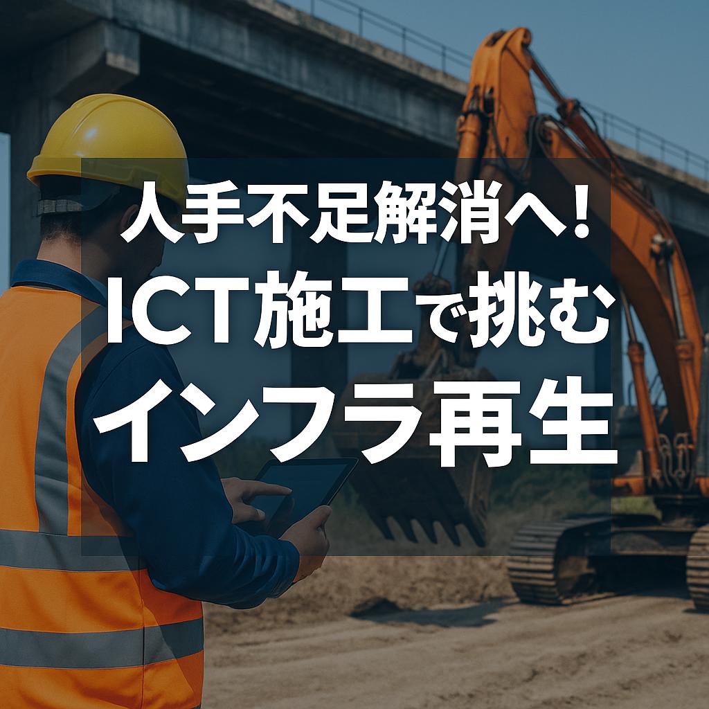 人手不足解消へ！ICT施工で挑むインフラ再生