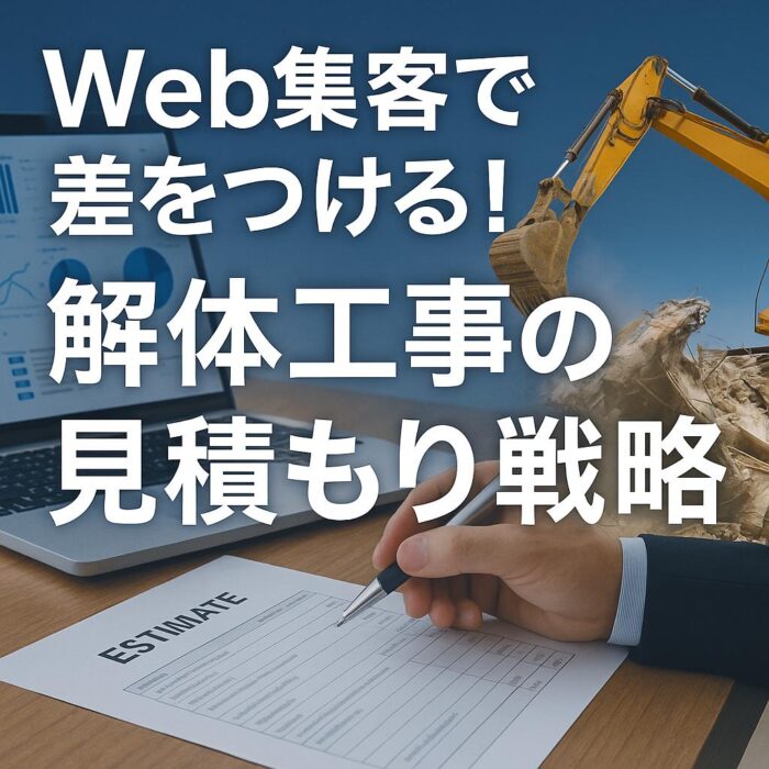 Web集客で差をつける！解体工事の見積もり戦略