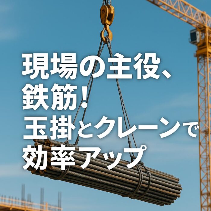 現場の主役、鉄筋！玉掛とクレーンで効率アップ