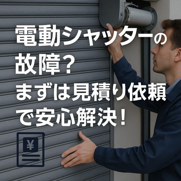 電動シャッターの故障？まずは見積り依頼で安心解決！