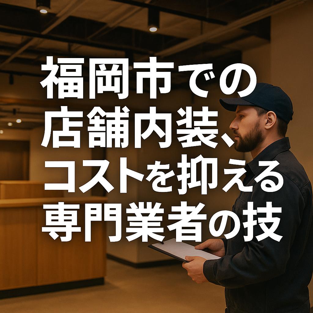 福岡市での店舗内装、コストを抑える専門業者の技