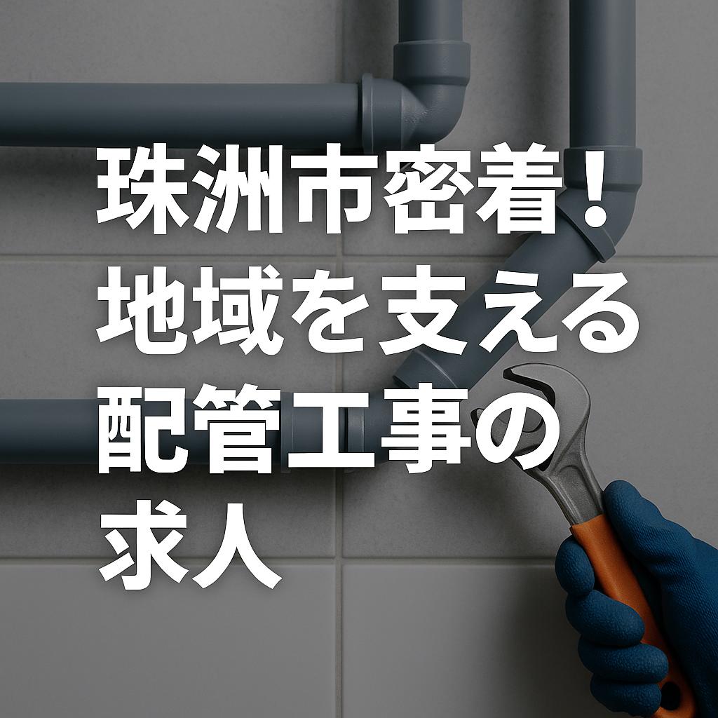珠洲市密着！地域を支える配管工事の求人