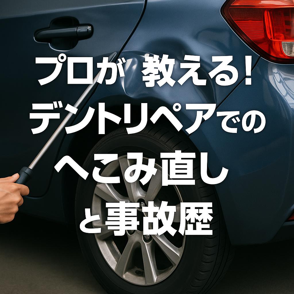 プロが教える！デントリペアでのへこみ直しと事故歴
