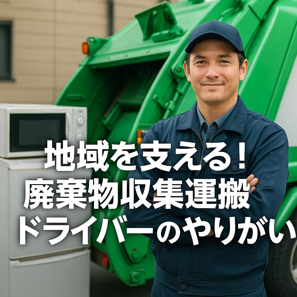 地域を支える！廃棄物収集運搬ドライバーのやりがい
