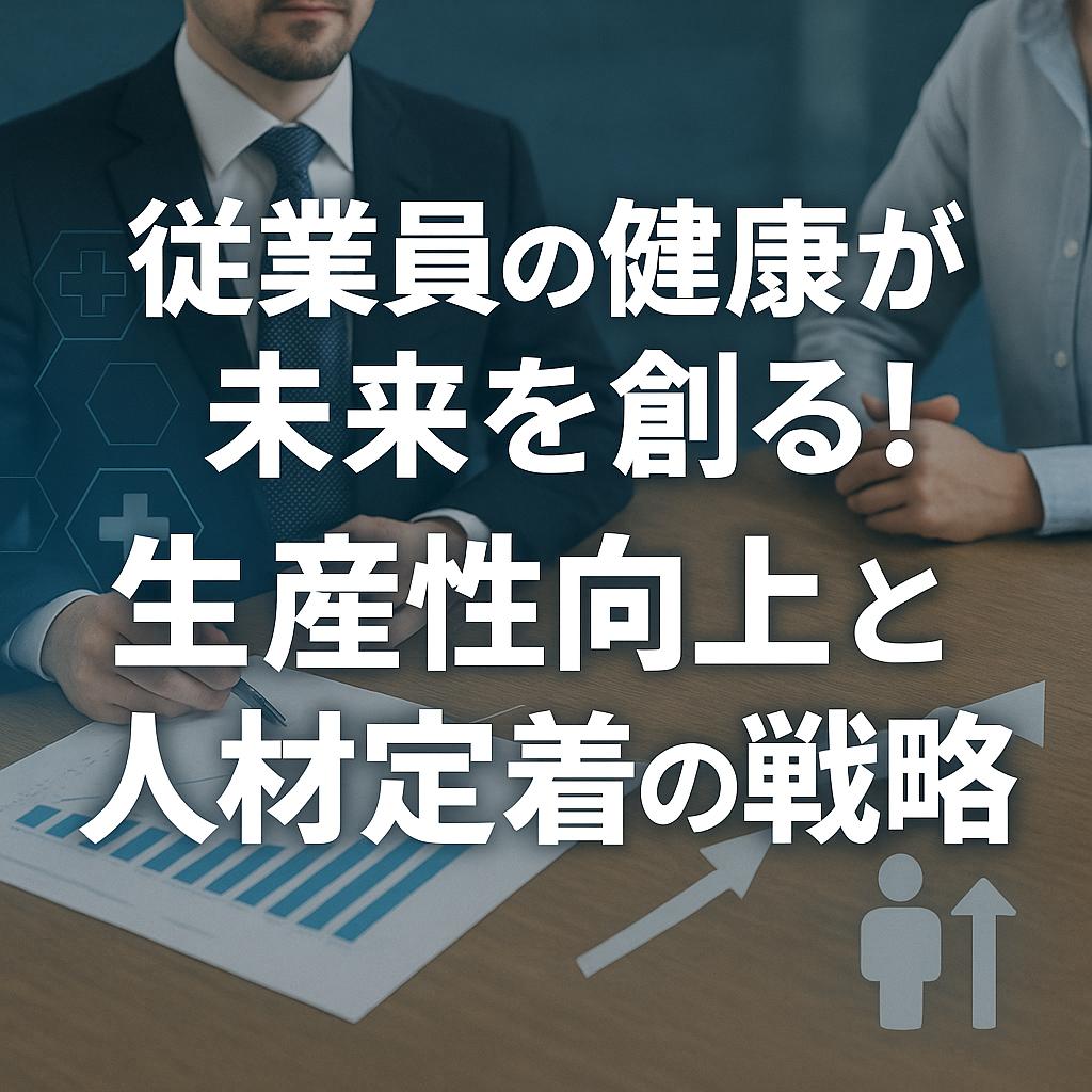 従業員の健康が未来を創る！生産性向上と人材定着の戦略