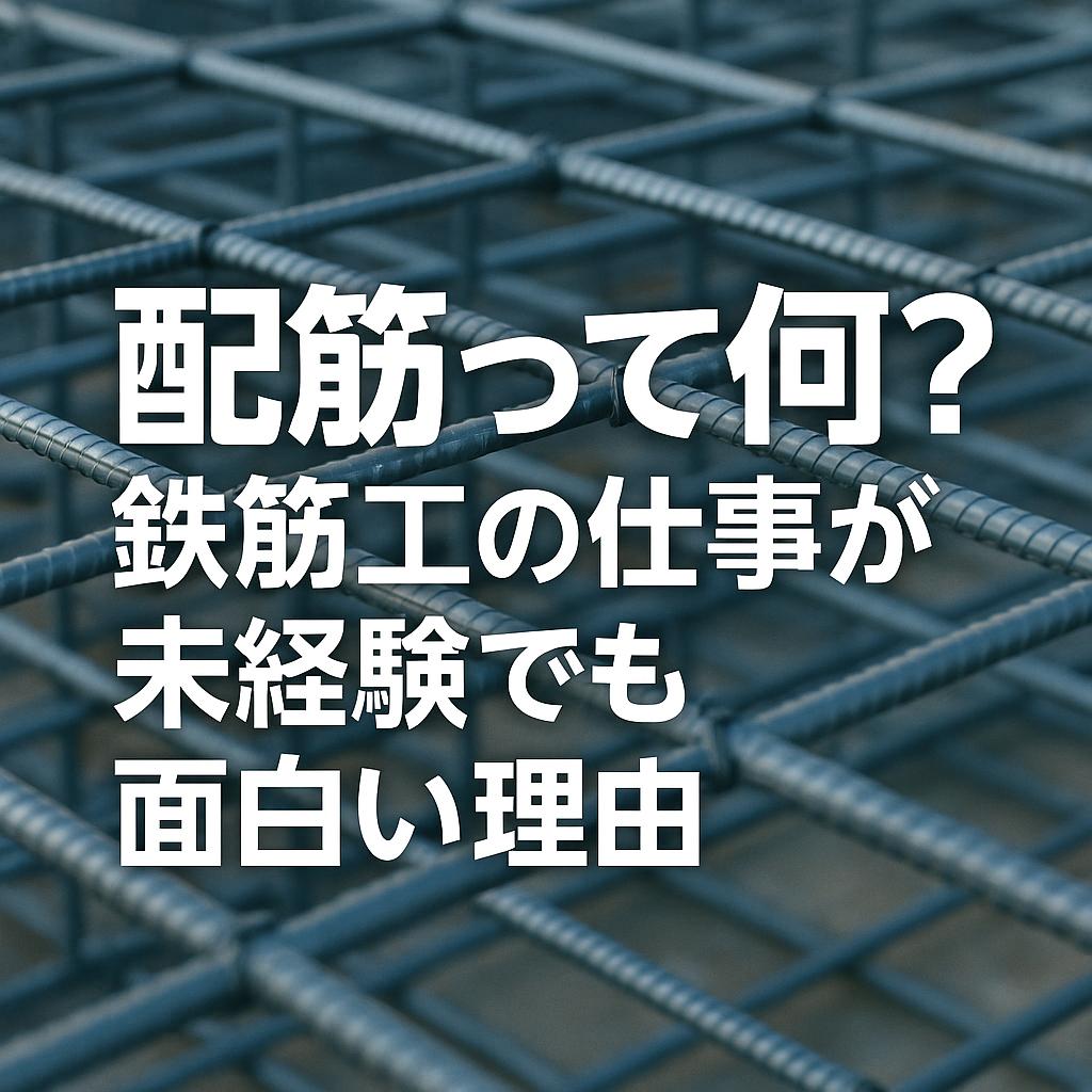 配筋って何？鉄筋工の仕事が未経験でも面白い理由