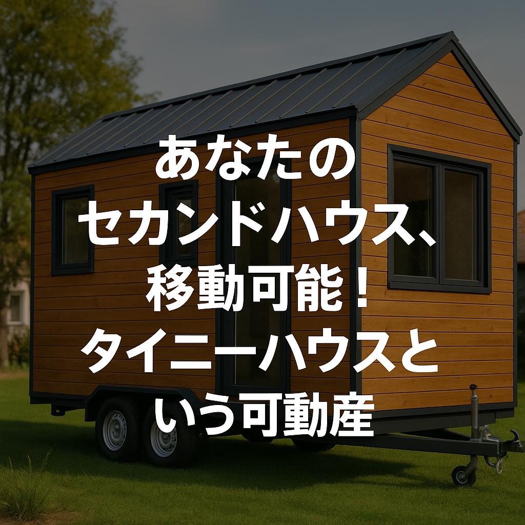 あなたのセカンドハウス、移動可能!タイニーハウスという可動産