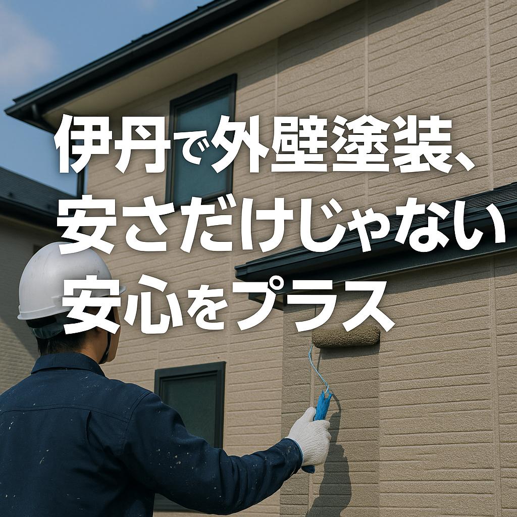 伊丹で外壁塗装、安さだけじゃない安心をプラス