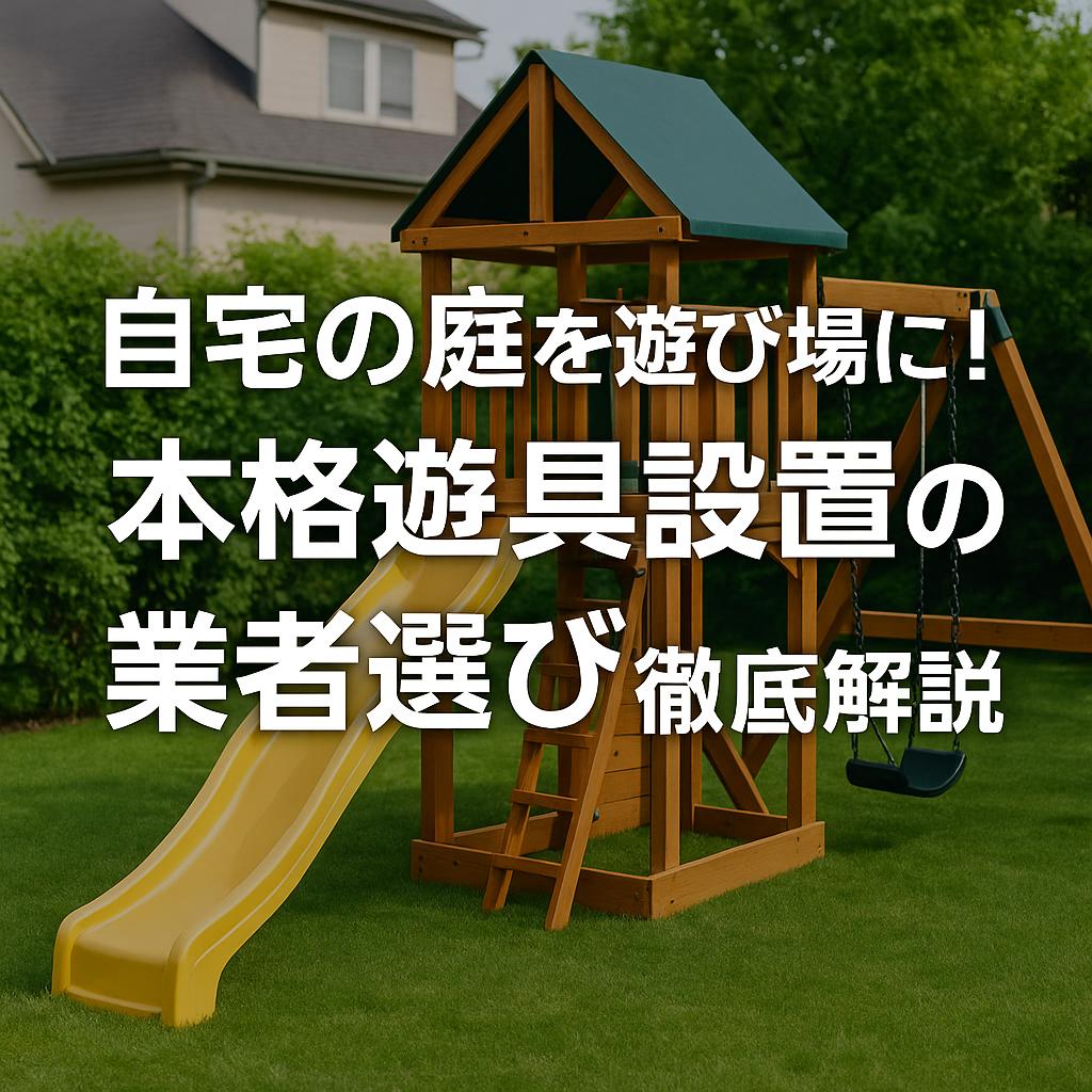 自宅の庭を遊び場に！本格遊具設置の業者選び徹底解説