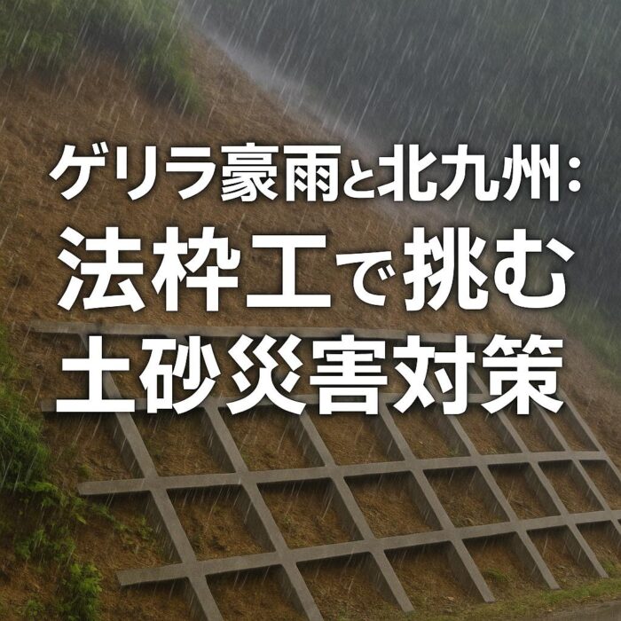 ゲリラ豪雨と北九州：法枠工で挑む土砂災害対策