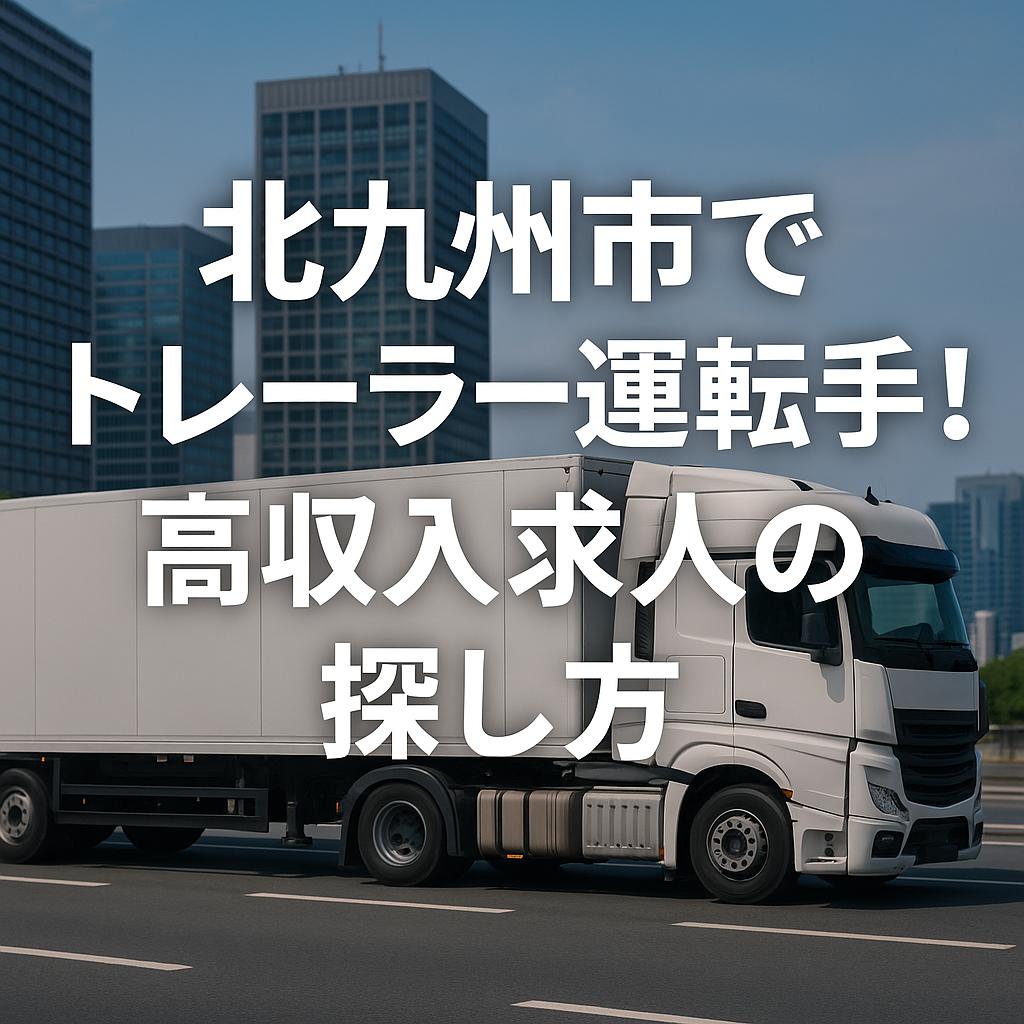 北九州市でトレーラー運転手!高収入求人の探し方