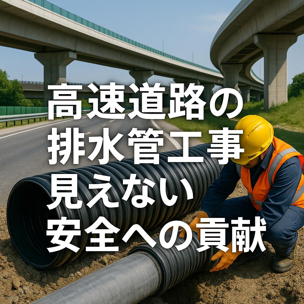 高速道路の排水管工事、見えない安全への貢献