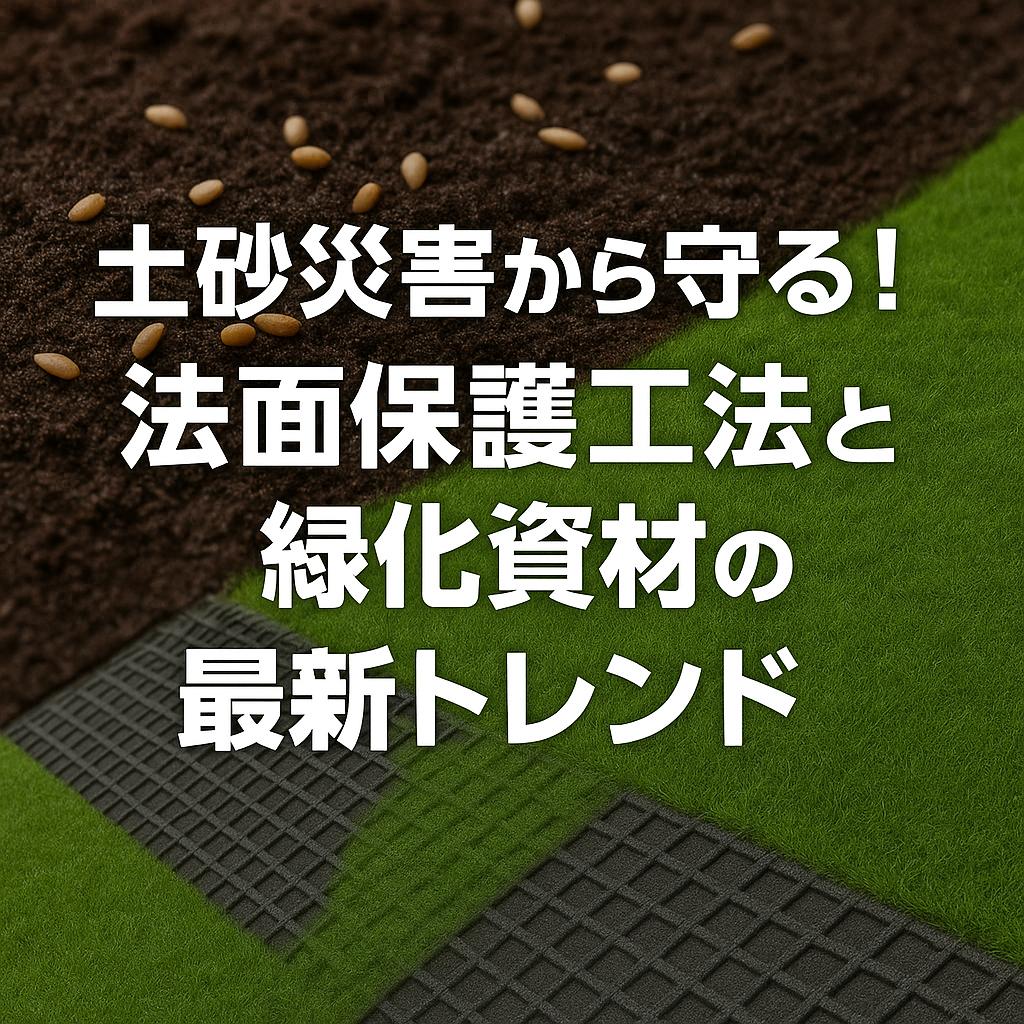 土砂災害から守る！法面保護工法と緑化資材の最新トレンド