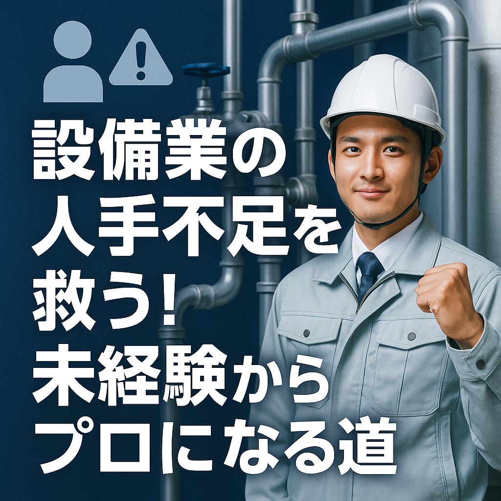 設備業の人手不足を救う！未経験からプロになる道
