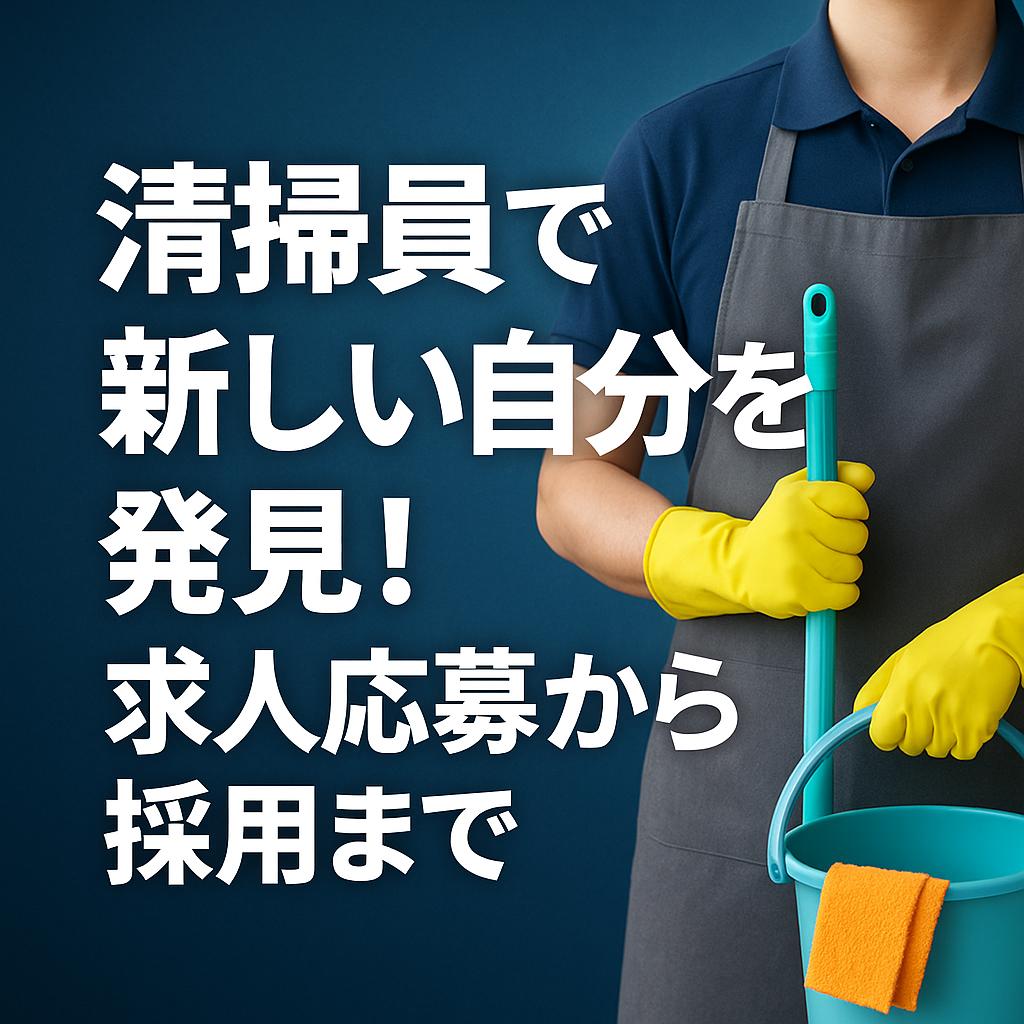 清掃員で新しい自分を発見！求人応募から採用まで