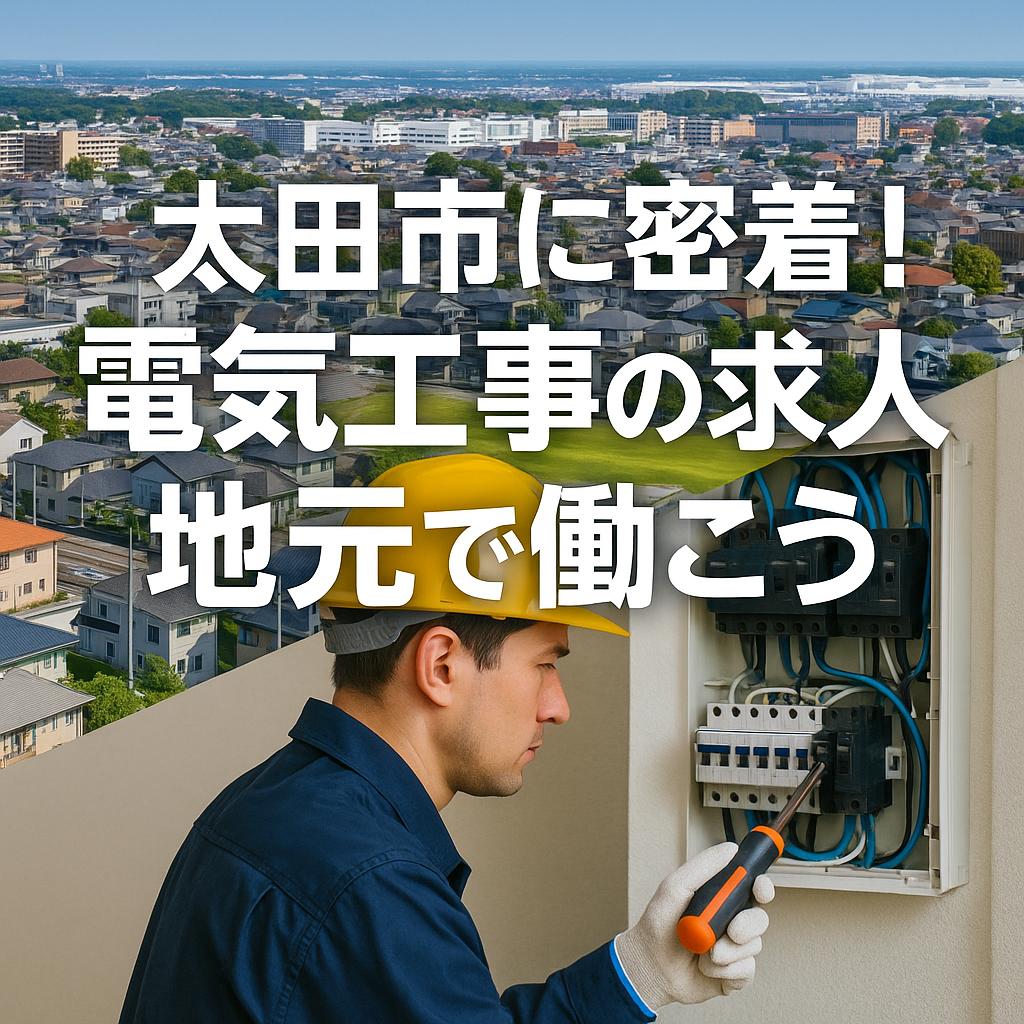 太田市に密着！電気工事の求人、地元で働こう