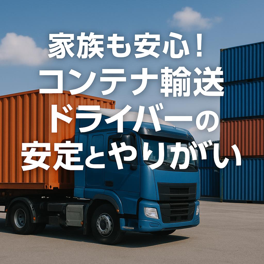 家族も安心！コンテナ輸送ドライバーの安定とやりがい