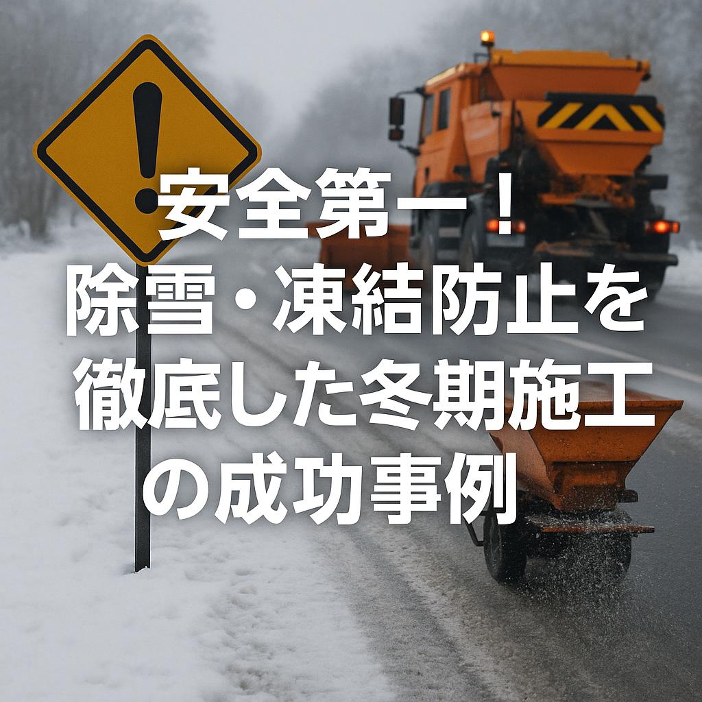 安全第一！除雪・凍結防止を徹底した冬期施工の成功事例