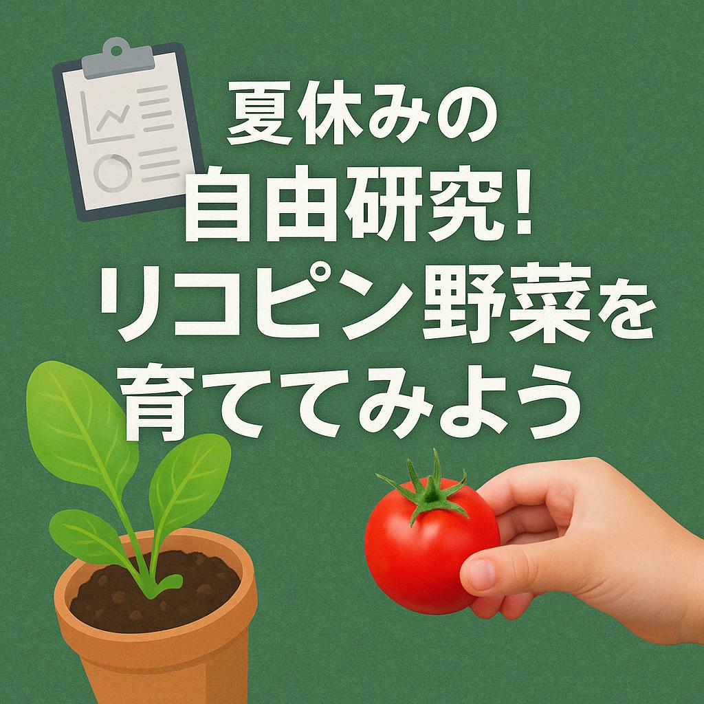 夏休みの自由研究！リコピン野菜を育ててみよう