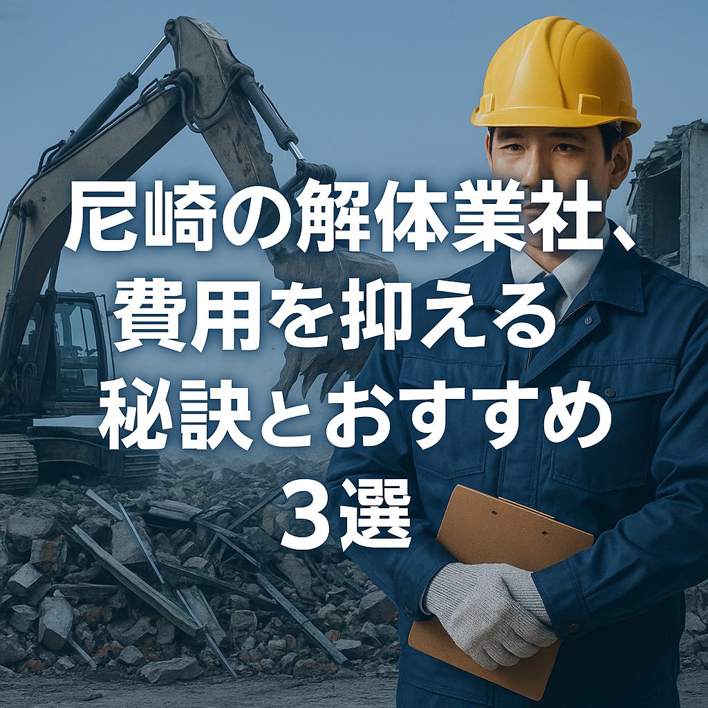 尼崎の解体業社、費用を抑える秘訣とおすすめ3選