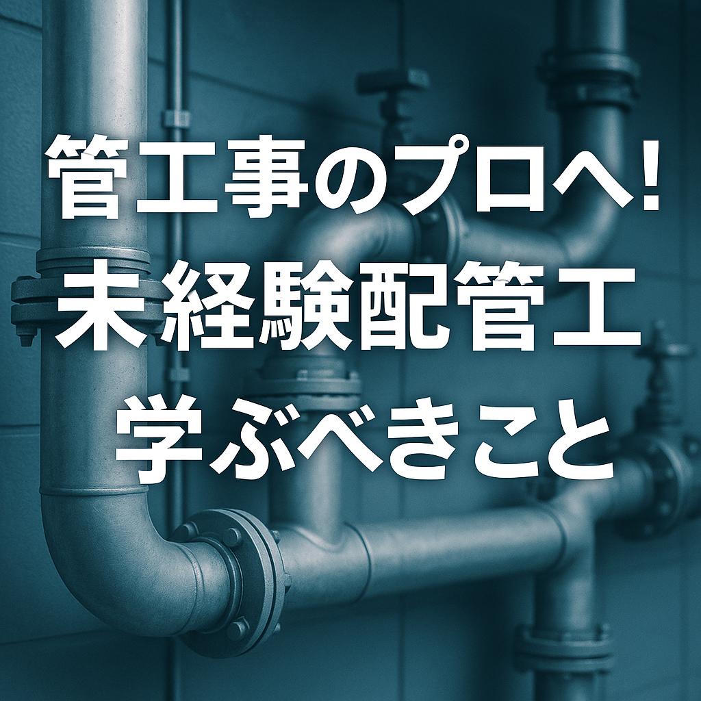 管工事のプロへ!未経験配管工が学ぶべきこと