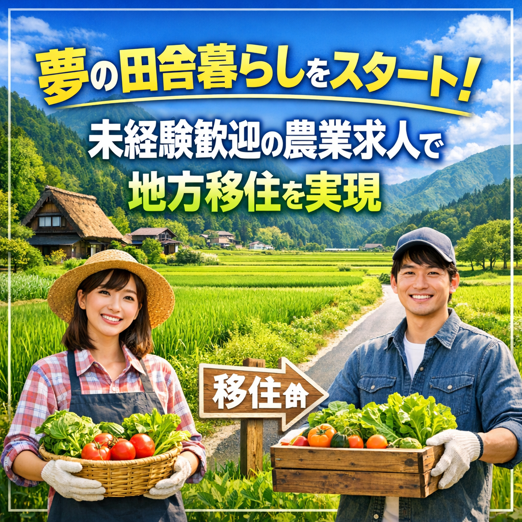 夢の田舎暮らしをスタート！未経験歓迎の農業求人で地方移住を実現
