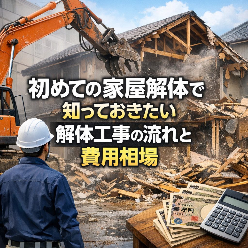 初めての家屋解体で知っておきたい解体工事の流れと費用相場