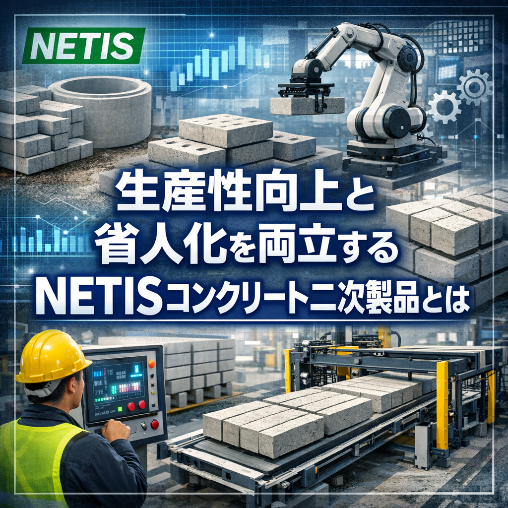 生産性向上と省人化を両立するNETISコンクリート二次製品とは