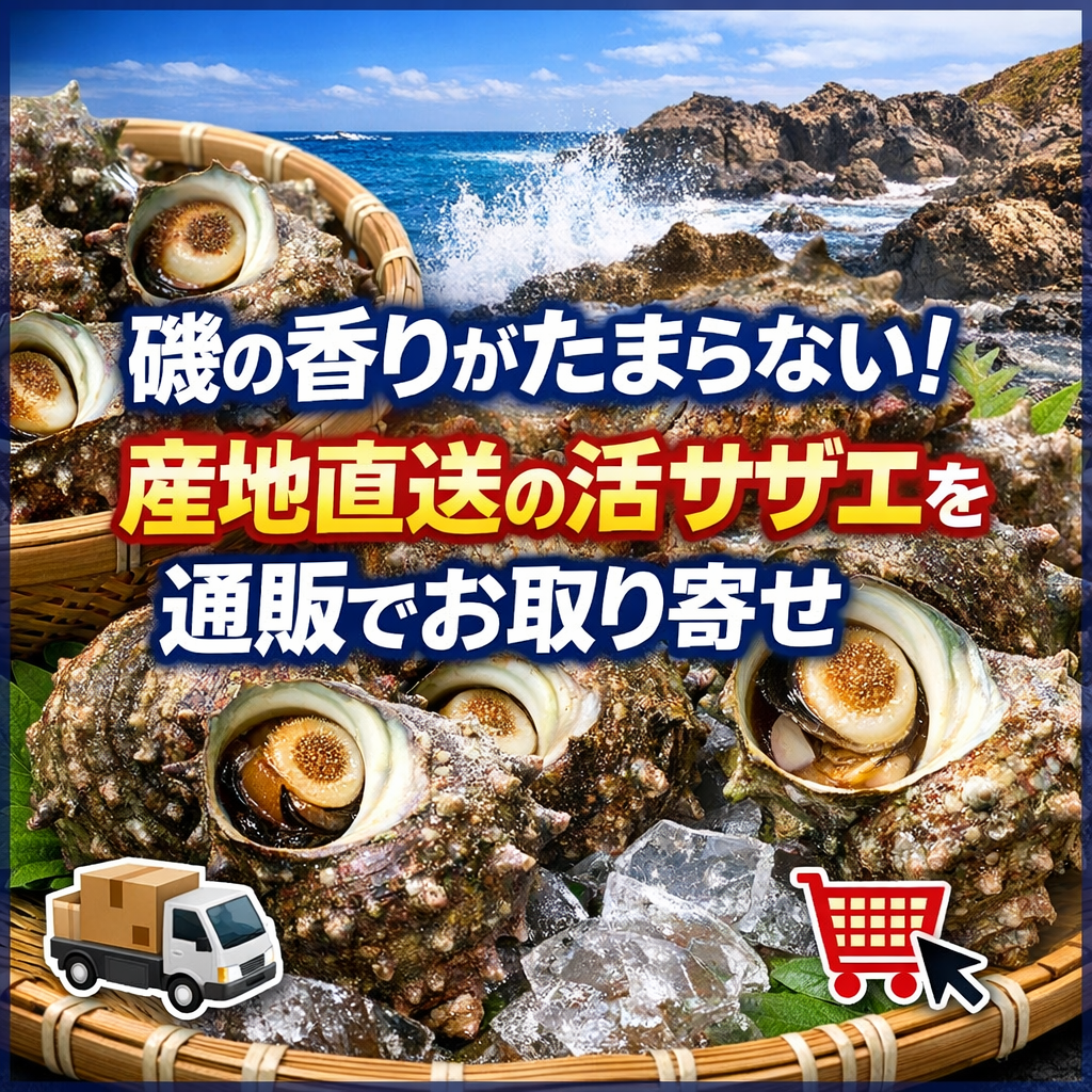 磯の香りがたまらない！産地直送の活サザエを通販でお取り寄せ