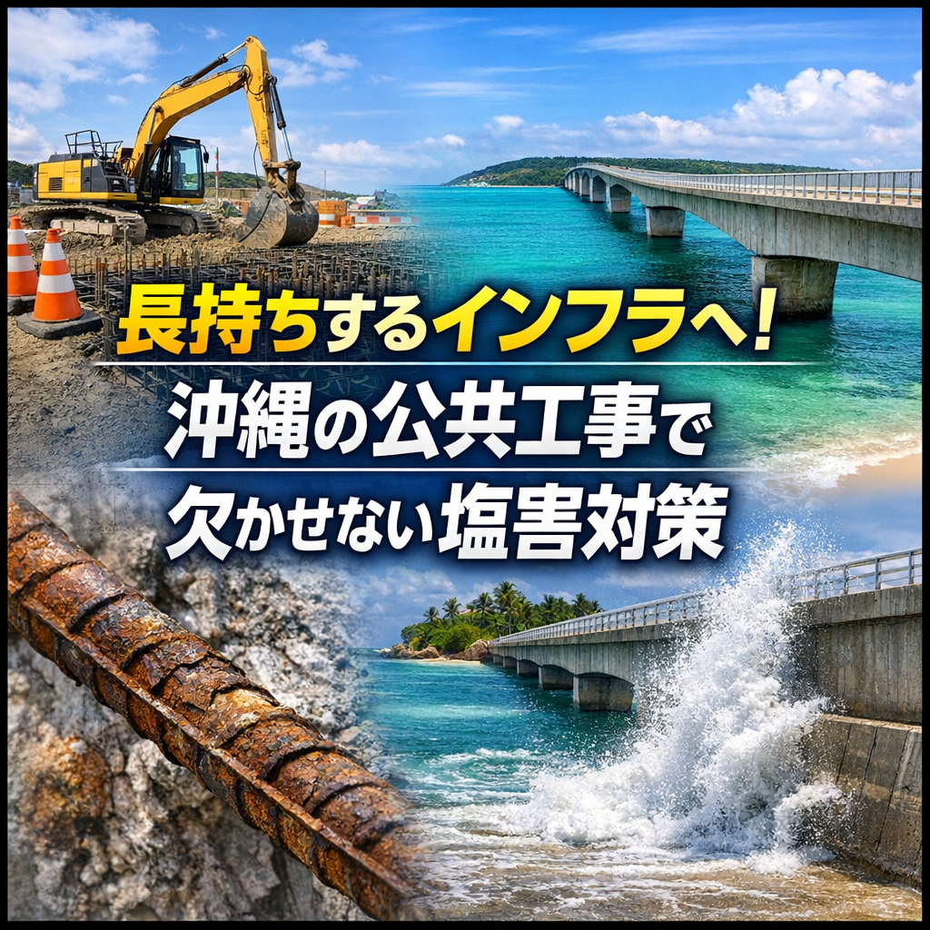 長持ちするインフラへ！沖縄の公共工事で欠かせない塩害対策