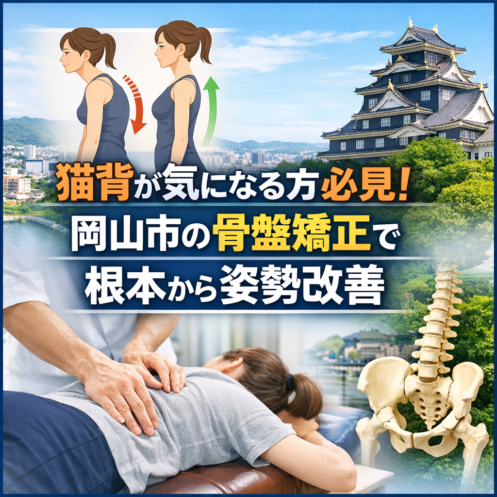 猫背が気になる方必見！岡山市の骨盤矯正で根本から姿勢改善