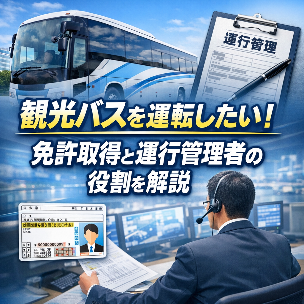 観光バスを運転したい！免許取得と運行管理者の役割を解説